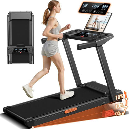 16% Incline Foldable Home Cardio Treadmill