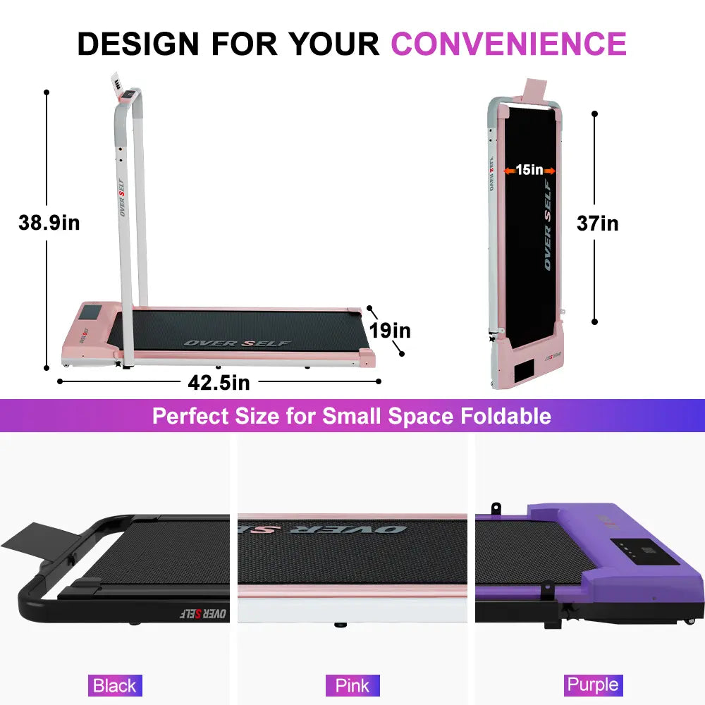 2-in-1 Foldable Home Treadmill