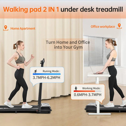2-in-1 Foldable Home Treadmill