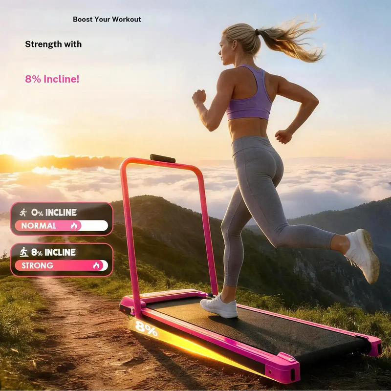 Adjustable Incline Foldable Home Treadmill