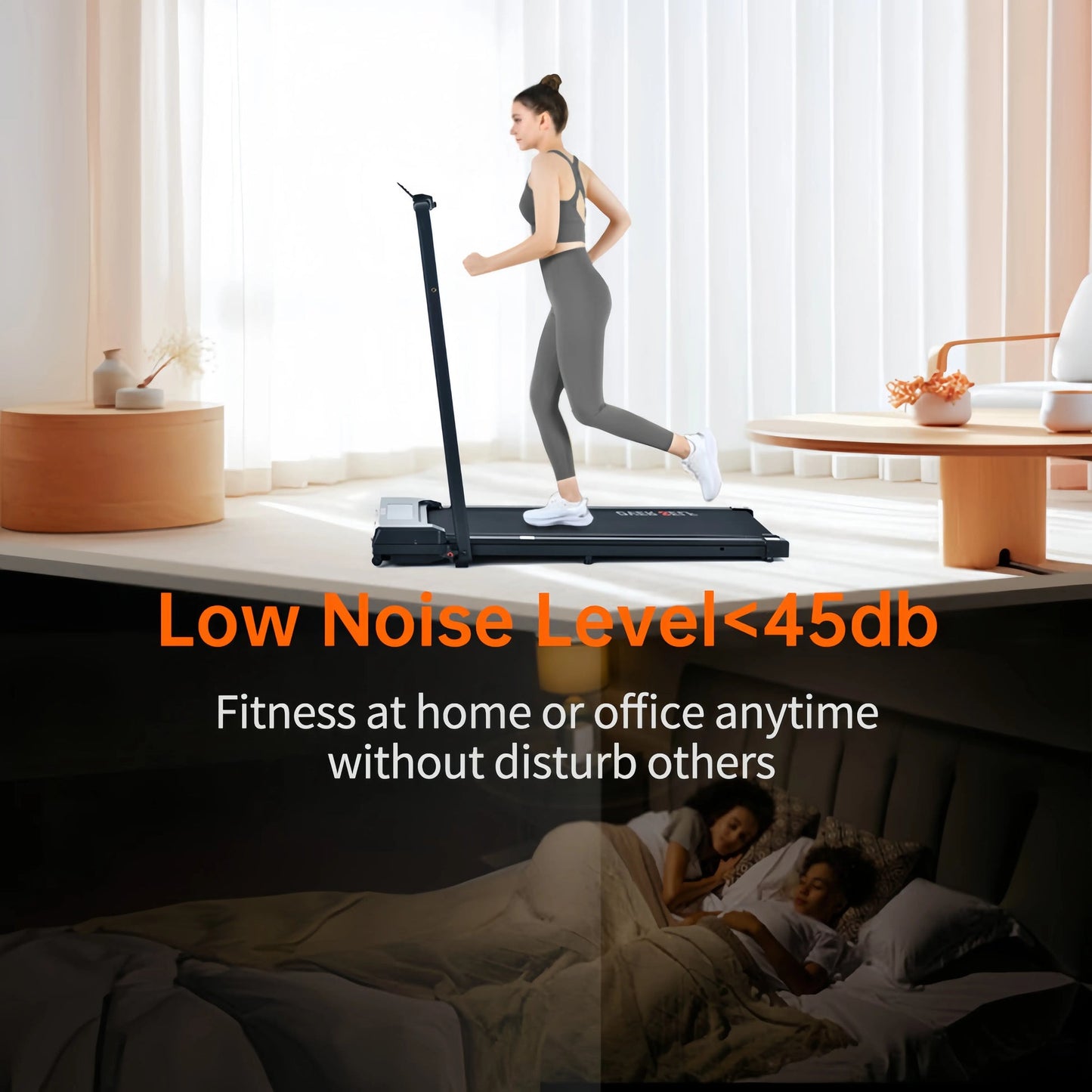 2-in-1 Foldable Home Treadmill