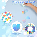 2m Heart Garland, Holographic Heart Streamers Christmas Paper Garland