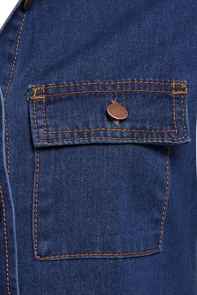 New Vintage Denim Blue Shirt Dress Sizes